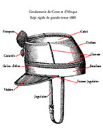 Képi rigide - modèle 1888