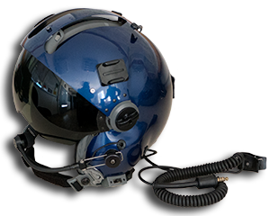 Casque de pilote d'hélicoptère